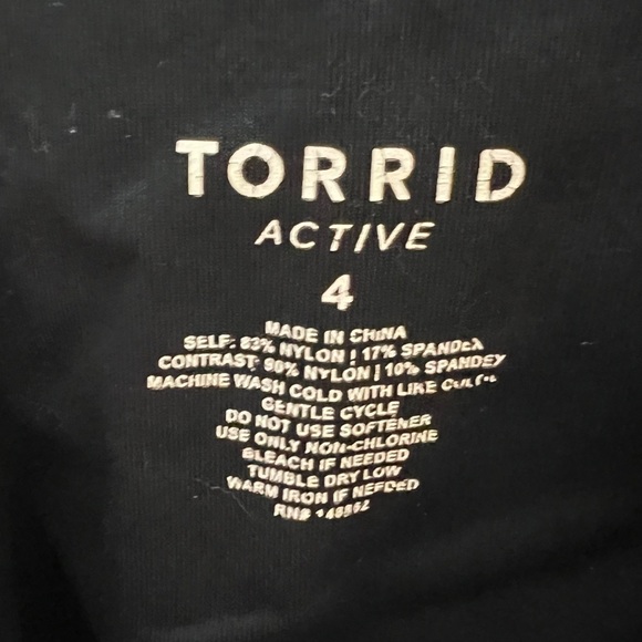 Torrid Active Black Mesh Criss Cross Racerback Sports Bra, Size 4 (4X) - Picture 5 of 5